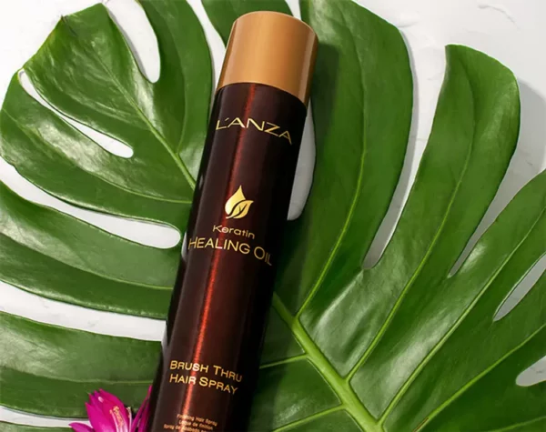 L’anza Healing Keratin Oil Brush Thru Hairspray