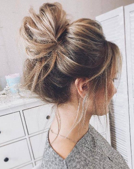 messy bun haartrend